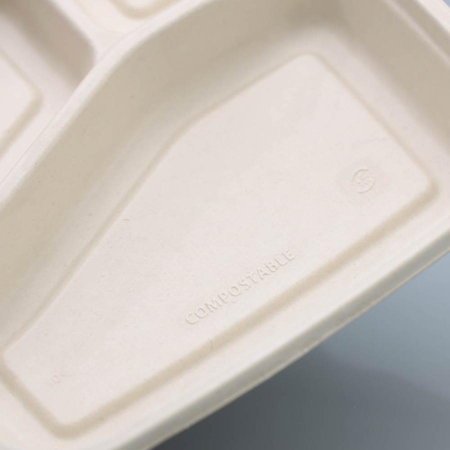 バガス 再生紙製容器 SBT おかずトレイ 181×181×35ｍｍ 600枚セット お弁当容器 弁当 業務用 大容量 （メーカー直送品）の画像