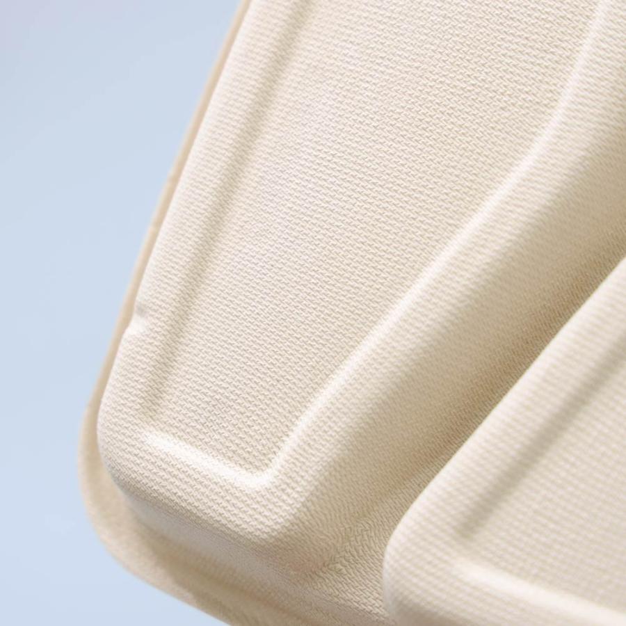 バガス 再生紙製容器 SBT おかずトレイ 181×181×35ｍｍ 600枚セット お弁当容器 弁当 業務用 大容量 （メーカー直送品）の画像