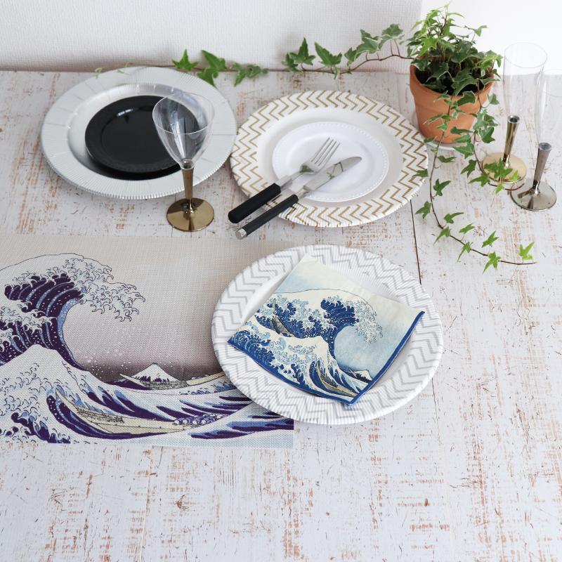 ペーパーナプキン Lサイズ（33×33cm・3枚重ね) 20枚入り 葛飾北斎