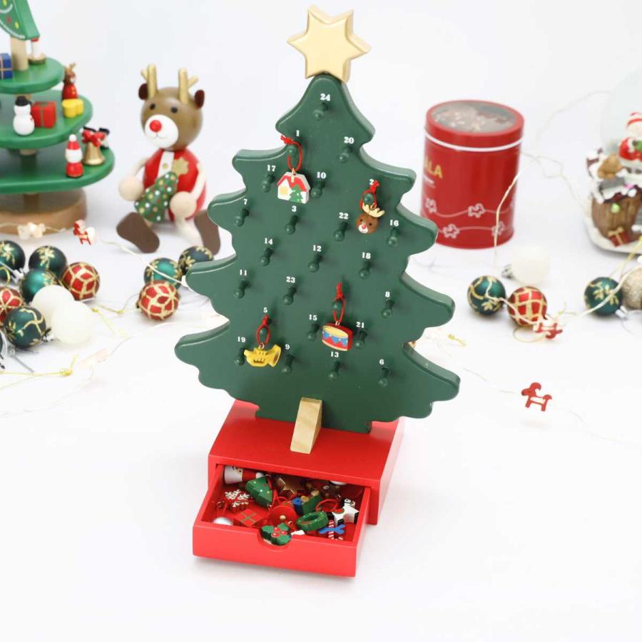 アドベンクリスマスパンダ木製オーナメントセット MARK'S（マークス） クリスマスツリー 木製 アドベントツリー