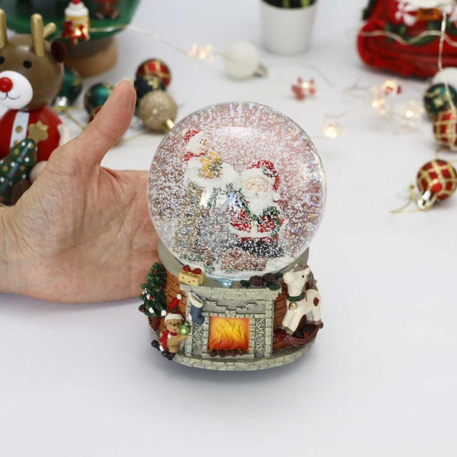 スノードーム クリスマス オルゴール サンタ・スノーマン 煙突 スノードーム クリスマス オルゴール サンタ・スノーマン 煙突