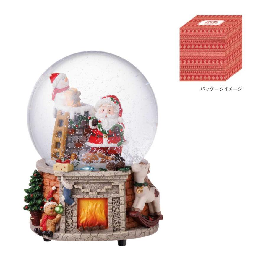 スノードーム クリスマス オルゴール サンタ・スノーマン 煙突 スノードーム クリスマス オルゴール サンタ・スノーマン 煙突