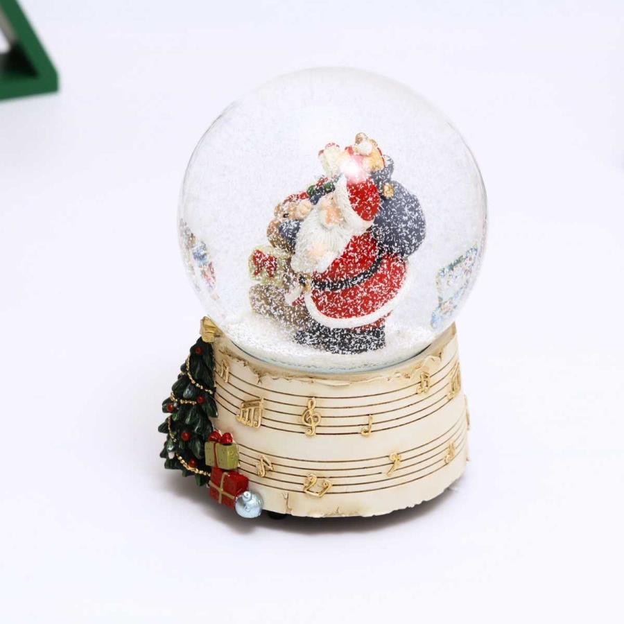 スノードーム クリスマス オルゴール サンタ・ベア GUO-SD174-B