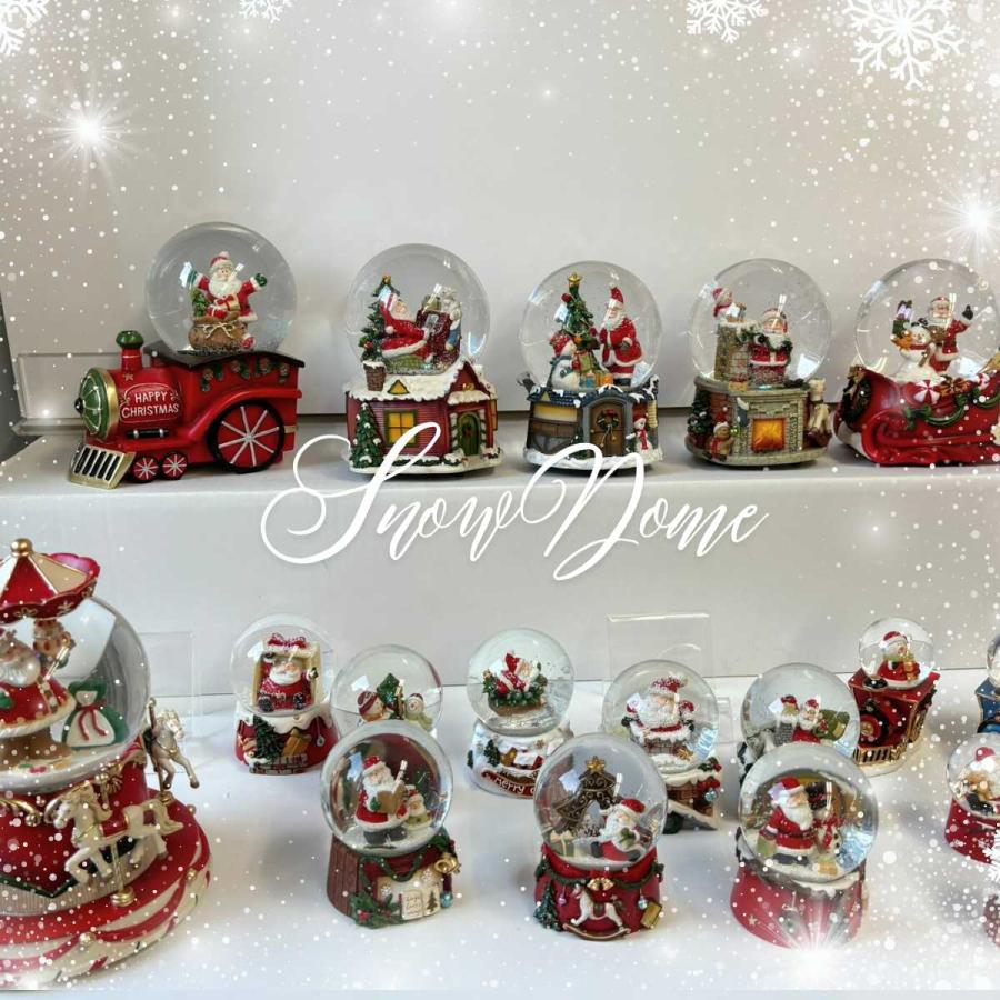 スノードーム クリスマス オルゴール サンタ・ベア GUO-SD174-B