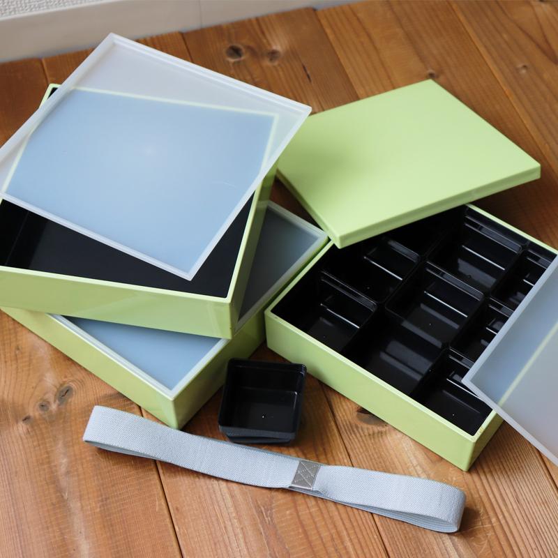 ULTRAMIX 3段お重箱 スノーグリーン（ベビーグリーン）お弁当箱 三段重