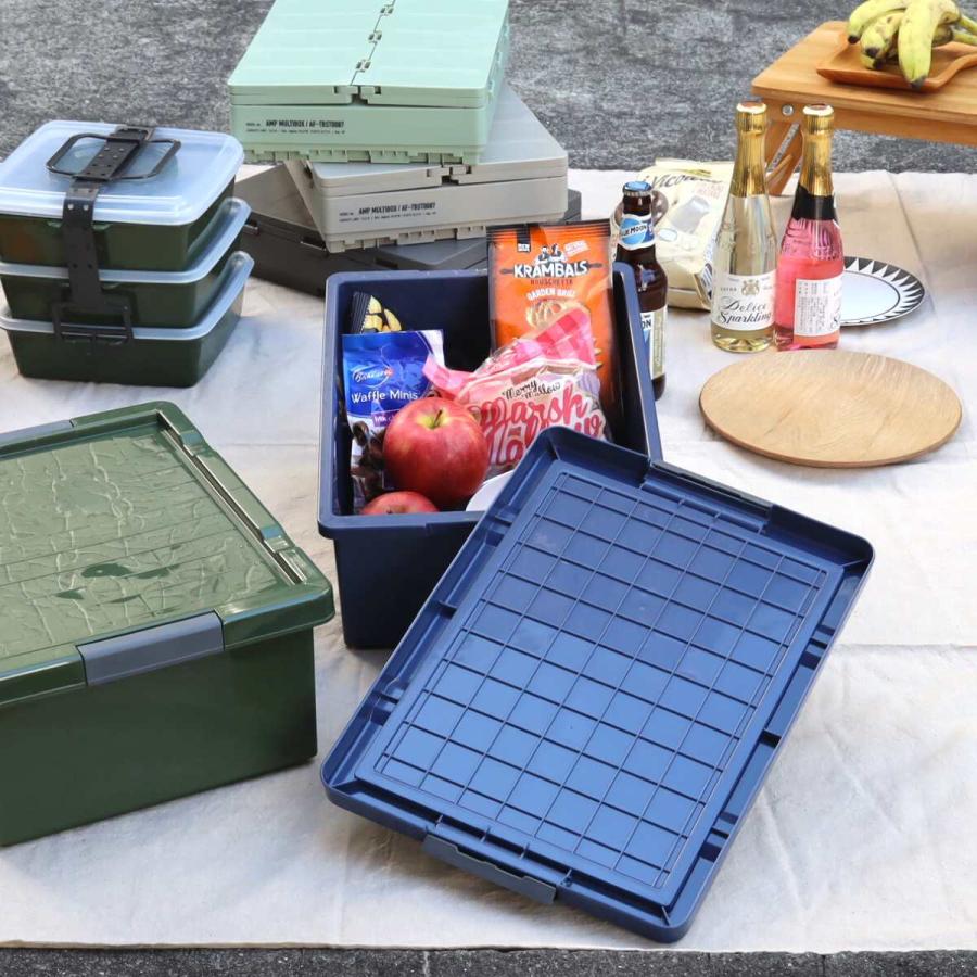 コンテナボックス 蓋付き 11リットル×2個セット アウトドア 収納