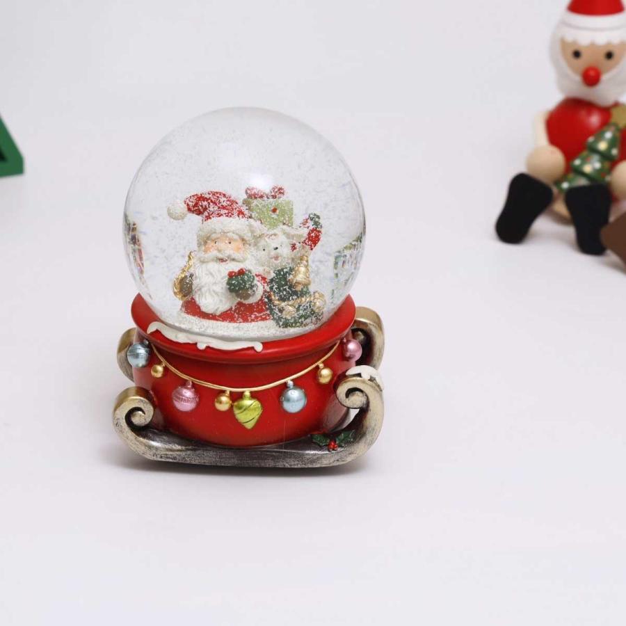 スノードーム クリスマス オルゴール サンタ・ソリ サンタ・トナカイ