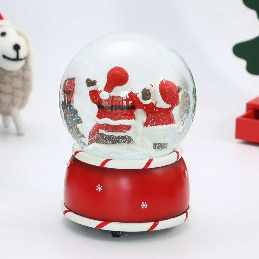 スノードーム オルゴール サンタ・スノーマン クリスマスツリー