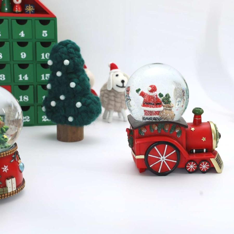 スノードーム クリスマス オルゴール ミュージック LED 蓄光 ライト