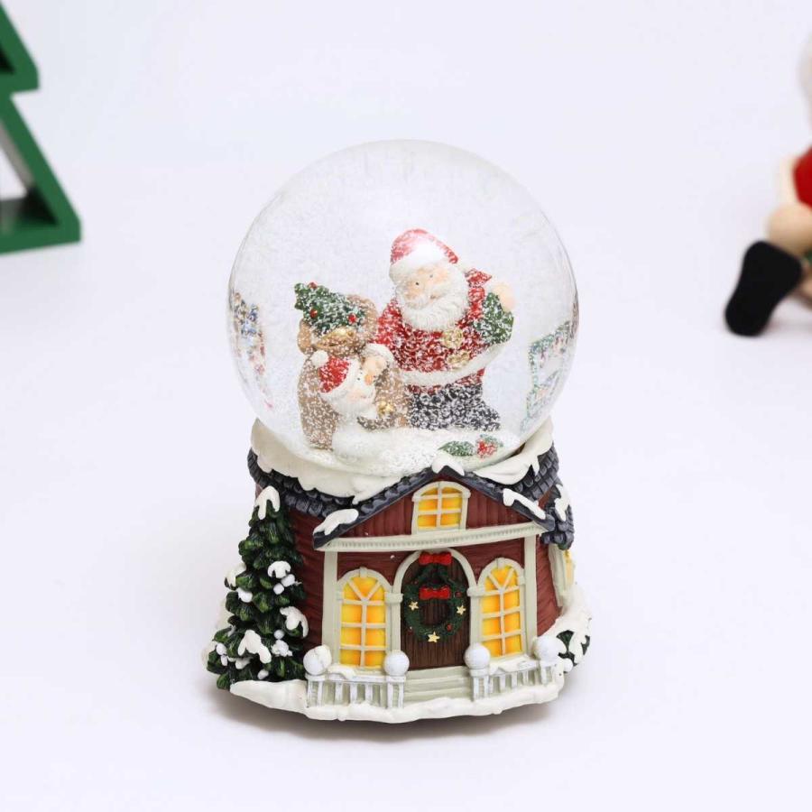 スノードーム クリスマス オルゴール サンタ・スノーマン GUO-SD174-C