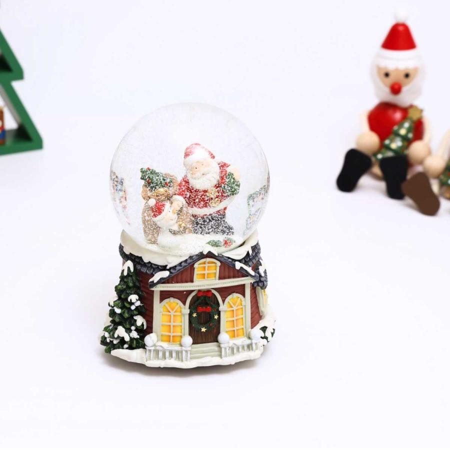 スノードーム クリスマス オルゴール サンタ・スノーマン GUO-SD174-C