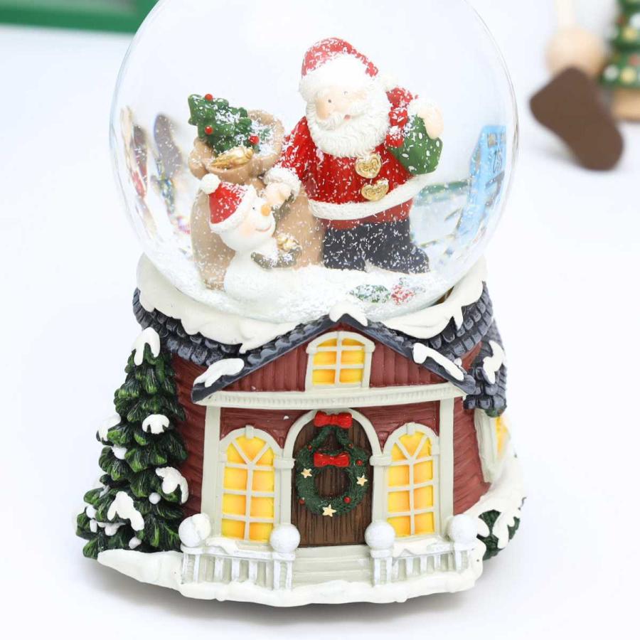 スノードーム クリスマス オルゴール サンタ・スノーマン GUO-SD174-C
