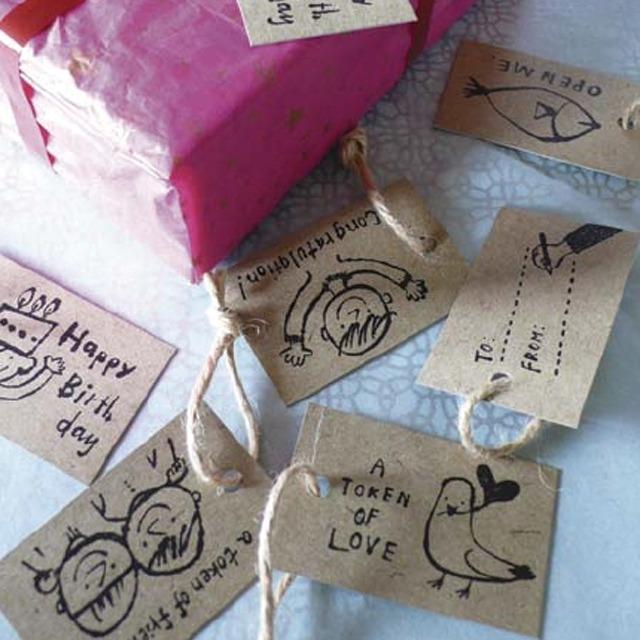 ラッピング用 タグ ギフトタグ GIFT TAGS (5枚入り) 6×3.8cm ペーパー
