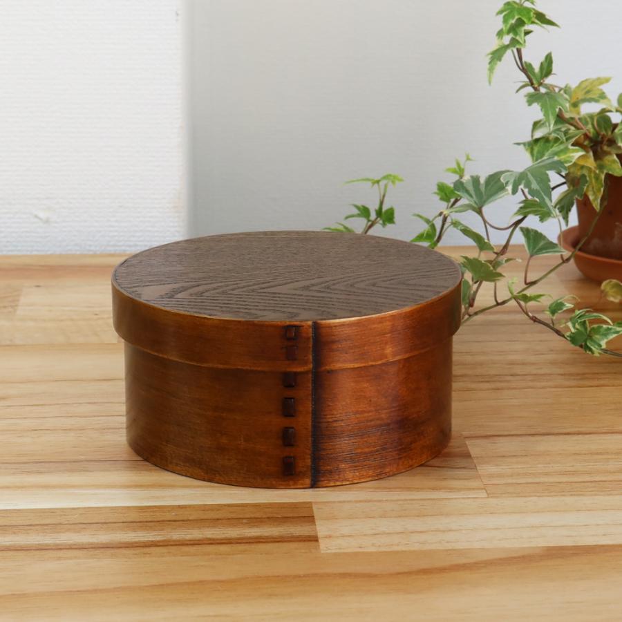 お弁当箱 曲げわっぱ一段 丸 おひつ 漆 うるし わっぱお弁当箱 L （約2