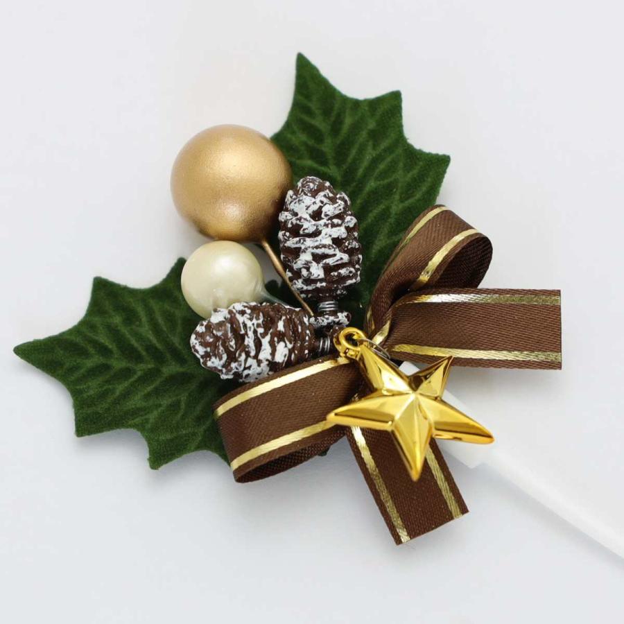 ひいらぎ 柊 クリスマス プレミアム ケーキピック 2枚葉 グリーン