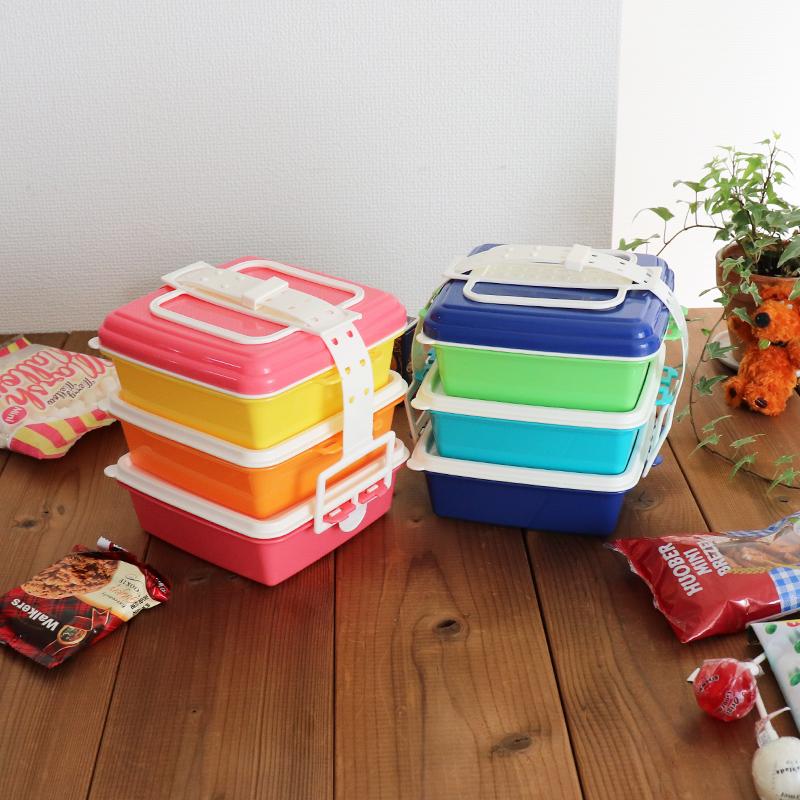 重ねて収納可能なピクニックランチボックスピクニックランチボックス 2