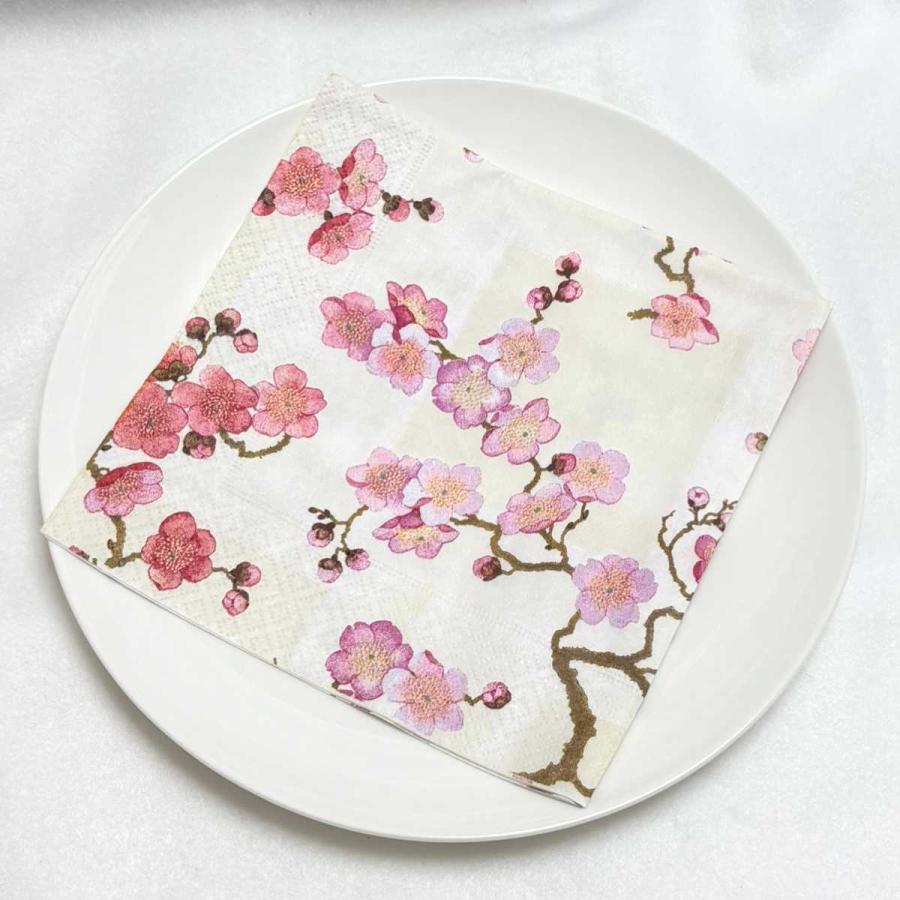 紙ナプキン 桜 サクラ おしゃれ ピンク 10枚入り 33×33cm 大判 厚手