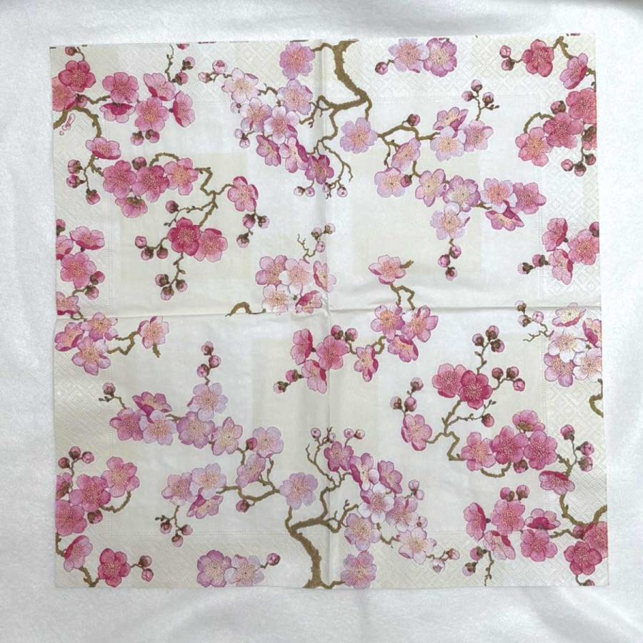 紙ナプキン 桜 サクラ おしゃれ ピンク 10枚入り 33×33cm 大判 厚手