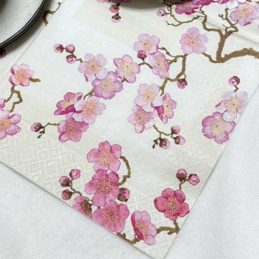 紙ナプキン 桜 サクラ おしゃれ ピンク 10枚入り 33×33cm 大判 厚手