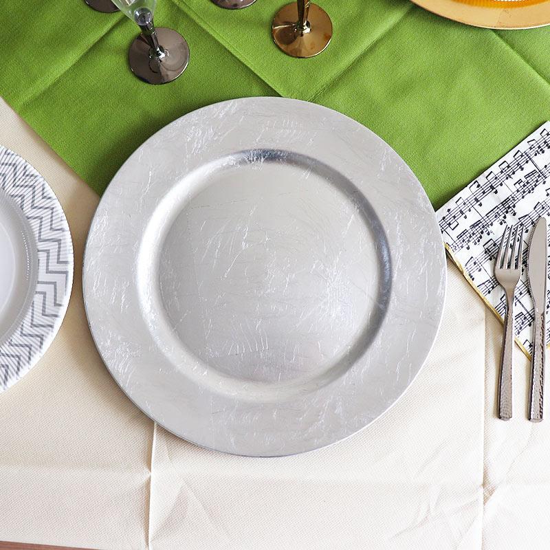 SCHON+チャージャープレート シルバー 銀 皿 大皿 トレイ 敷膳 Charger