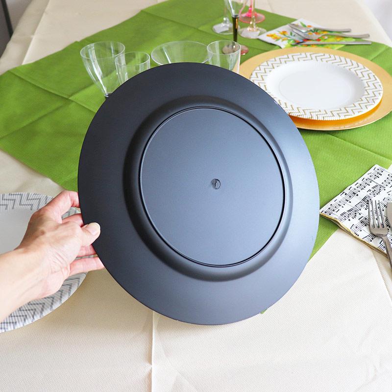 SCHON+チャージャープレート シルバー 銀 皿 大皿 トレイ 敷膳 Charger