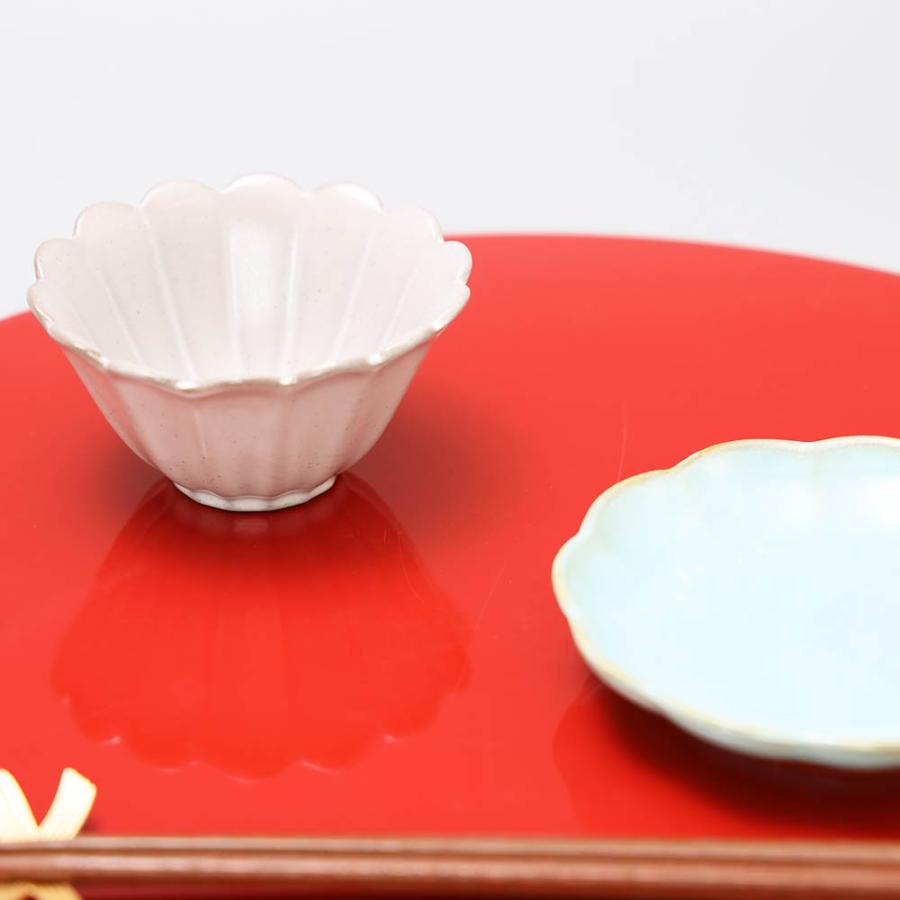 SCHON+ チャージャープレート 半円プレイスマット 大 レッド/ゴールド