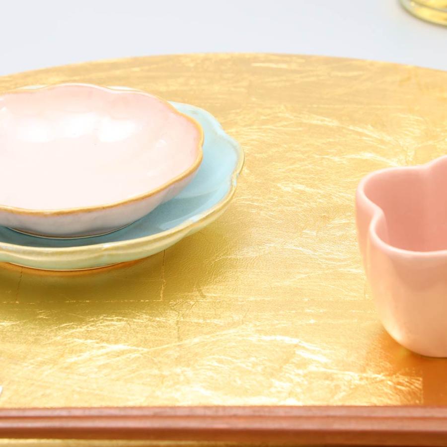 SCHON+ チャージャープレート 半円プレイスマット 大 レッド/ゴールド