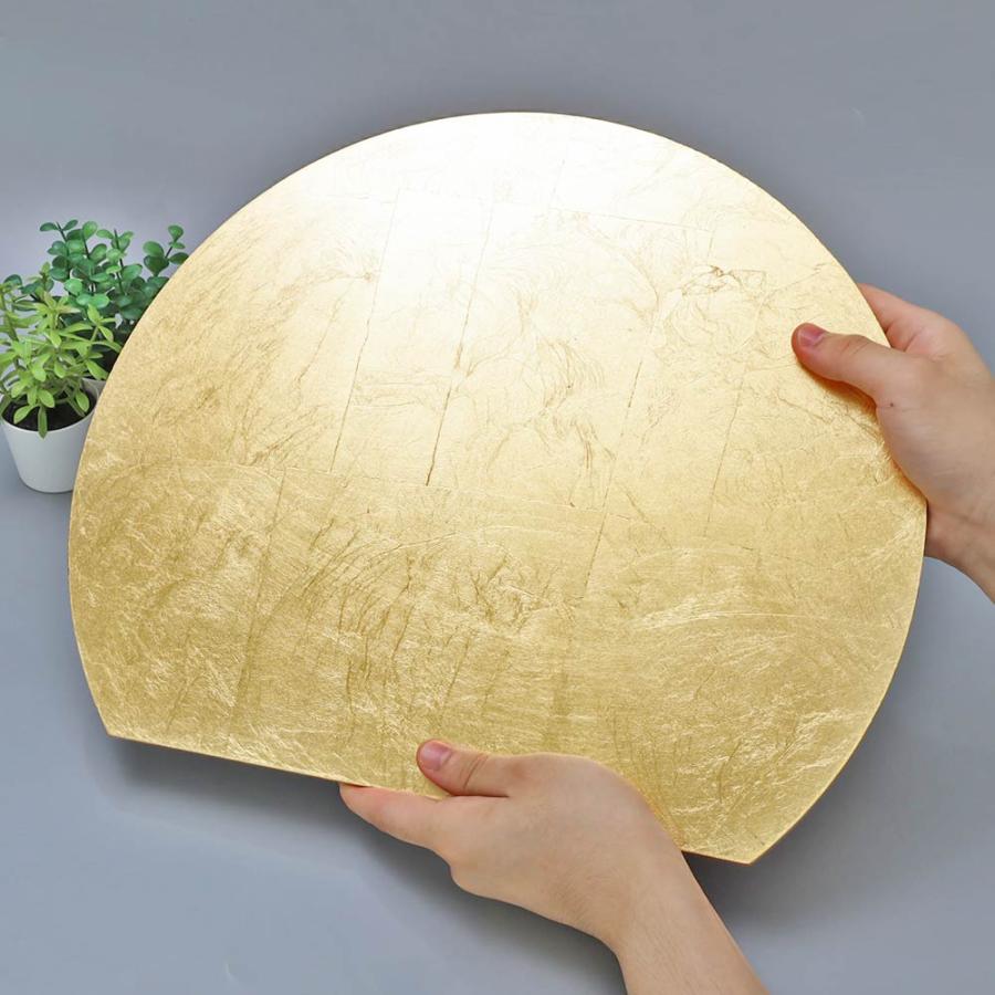 SCHON+ チャージャープレート 半円プレイスマット 大 レッド/ゴールド