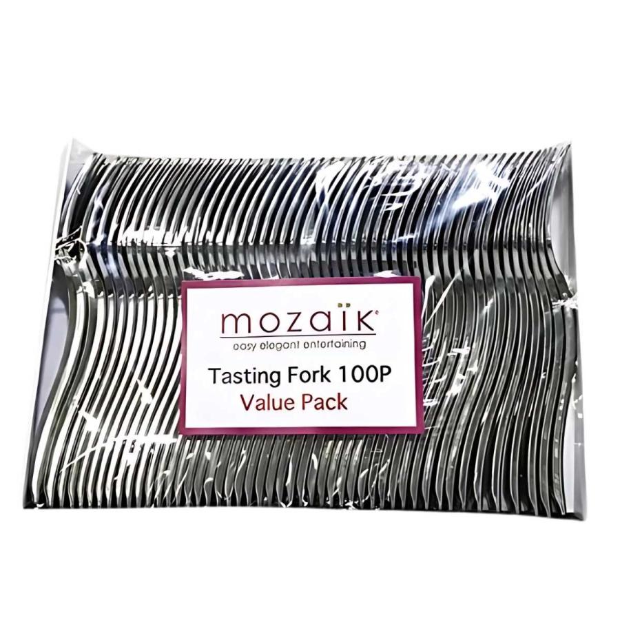 モザイク 使い捨て フォーク 試食用 Mozaik 業務用 テイスティング 100