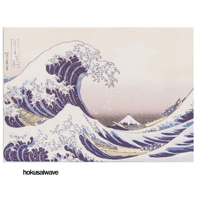 撥水ランチョンマット 30x43cm 葛飾北斎 SCHON+ 神奈川沖浪裏