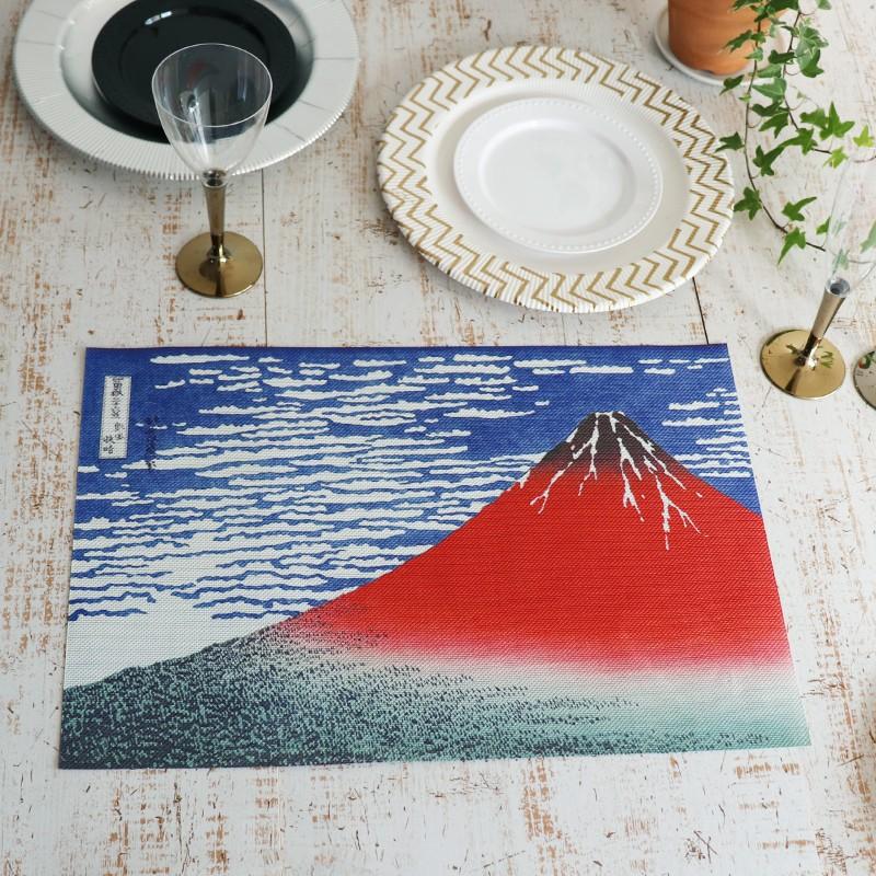 アイワ 撥水ランチョンマット 30x43cm 葛飾北斎 SCHON+ : ウルトラ