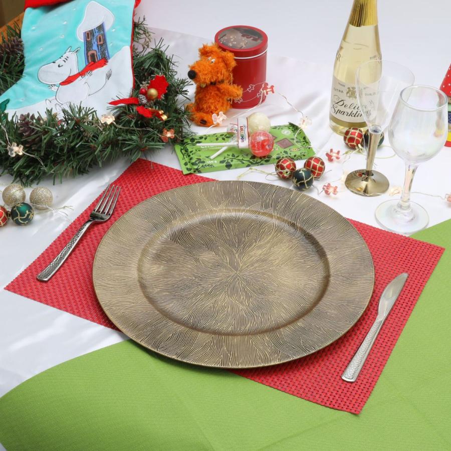 SCHON+チャージャープレート 直径33cm リーフウエイブ