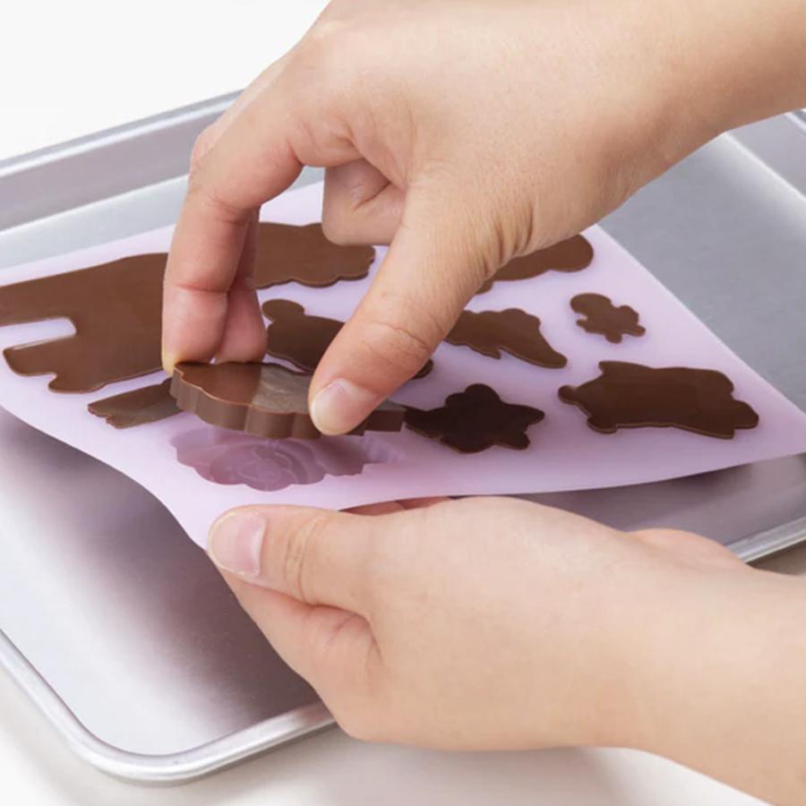 貝印 たべっ子どうぶつ シリコーン チョコ型 板チョコ型 お菓子型 KAI