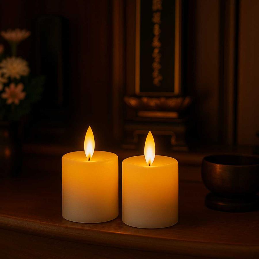 ろうそく led 仏壇 ローソク 電池灯 灯ととなり 白色 20個セット 直径