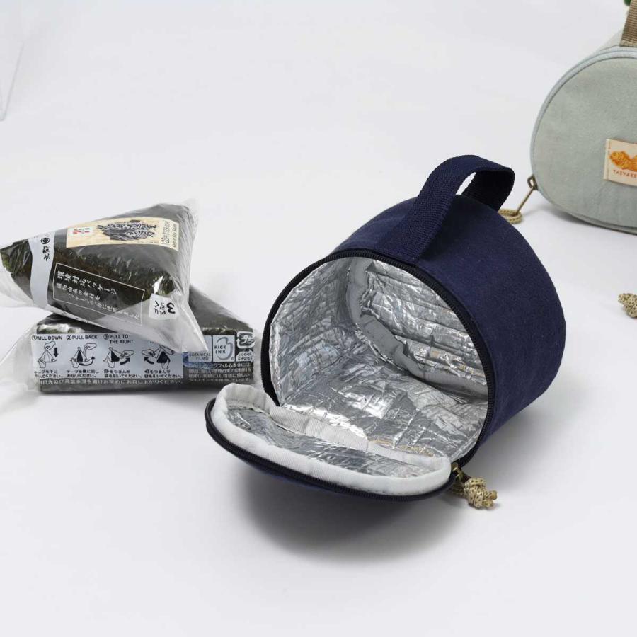 ハンドメイド おにぎりポーチ トラベル柴犬柄 おにぎり 弁当箱