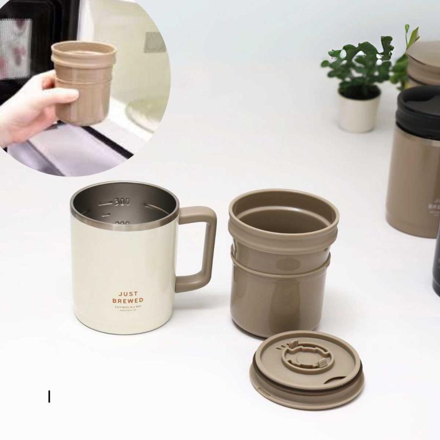 サブヒロモリ ステンレス マグカップ 真空 蓋 付き ブリュード 温め