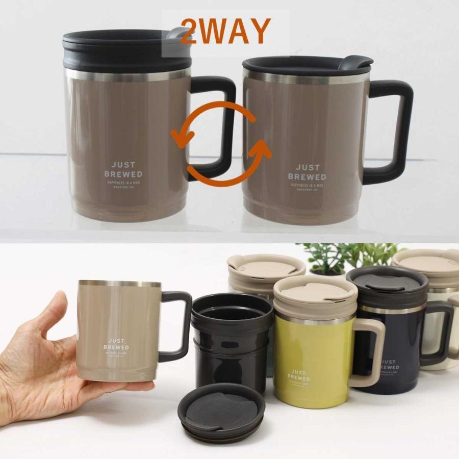 サブヒロモリ ステンレス マグカップ 真空 蓋 付き ブリュード 温め