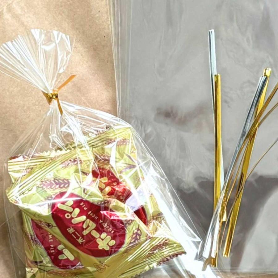 ラッピング 袋 セット ギフトバッグ タイ付 ちょこっと PP袋 透明 無地