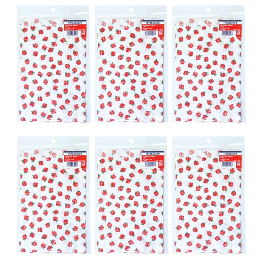 昭和レトロ ミニ 紙袋 ラッピング 平袋 いちご 5号 116×170mm 60枚