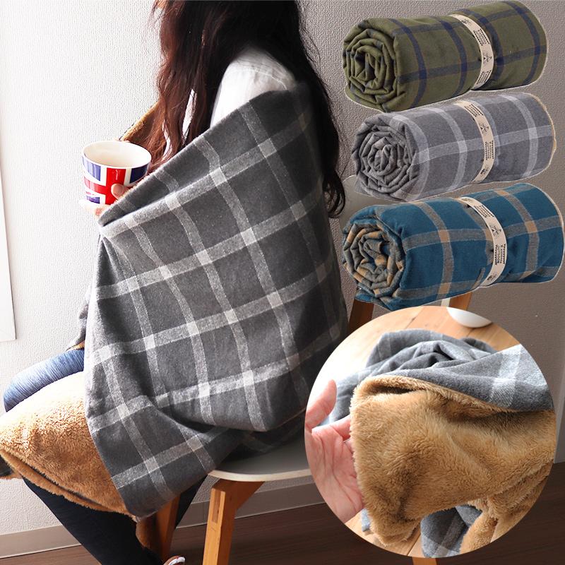 送料無料 大判ブランケット W100 D148 ふわふわ 両面ロールブランケット 北欧モダンチェック ウルトラミックス ヤフー店 通販 Yahoo ショッピング