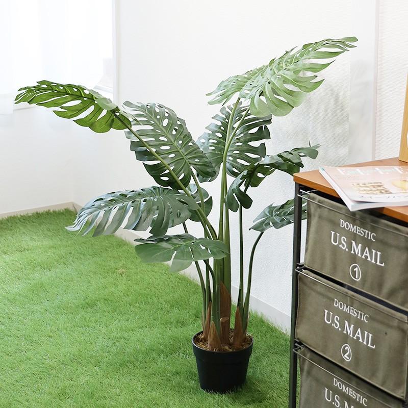 フェイクグリーン 人工観葉植物 モンステラ 高さ100cm グリーン 観葉植物 造花 大型 インテリア 店舗 ショップ おしゃれ ショウルーム ウルトラミックス ヤフー店 通販 Yahoo ショッピング