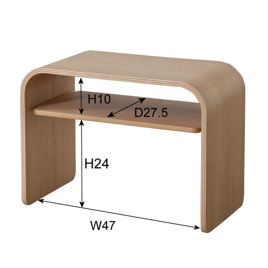 東谷 木目サイドテーブル W50×D29.5×H36.5cm 木製 2way ツーウエイ