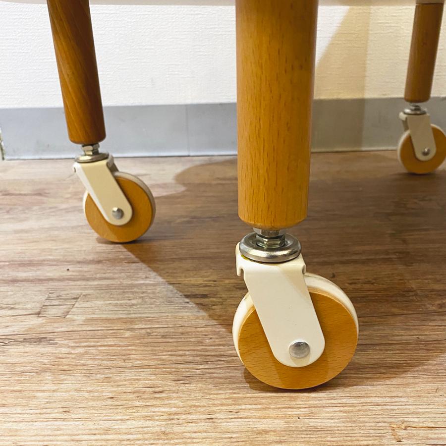 東谷 キッチンワゴン3段 北欧ナチュラル W50.5×D35.5×H98 スチール