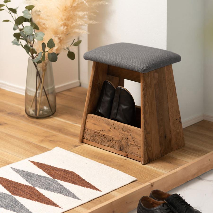 木製脚のグレー布製スツール　ヴィンテージ　レトロ 71f-obNUwTL._UF350,350_QL50_.jpg