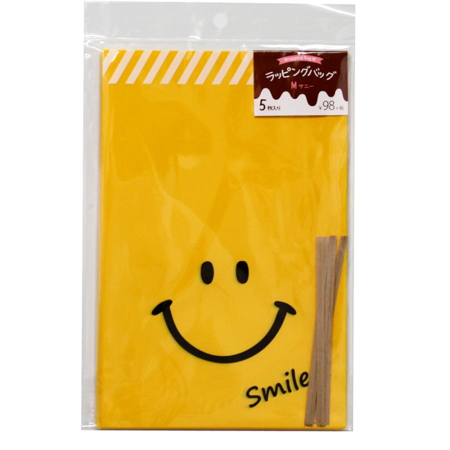 ラッピングバッグ M PP袋 135×200mm 5枚入り タイ付き 食品対応