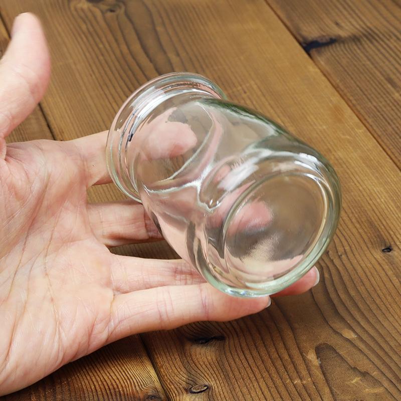 ガラス 製菓用 ミルクボトル クリア 90CC 直径50×75mm 96個 プリン