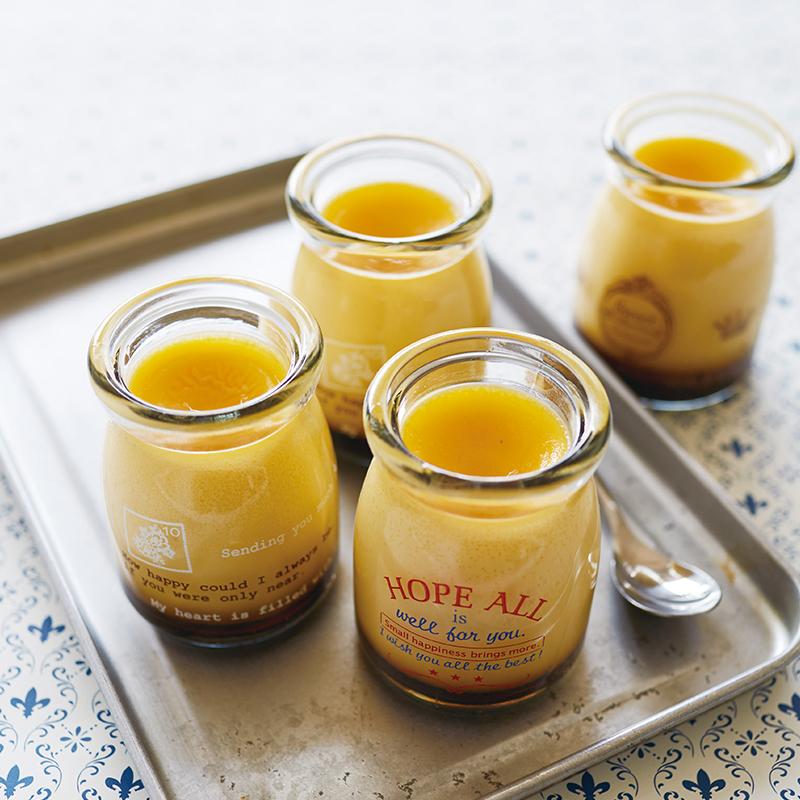 ガラス 製菓用 ミルクボトル クリア 90CC 直径50×75mm 96個 プリン