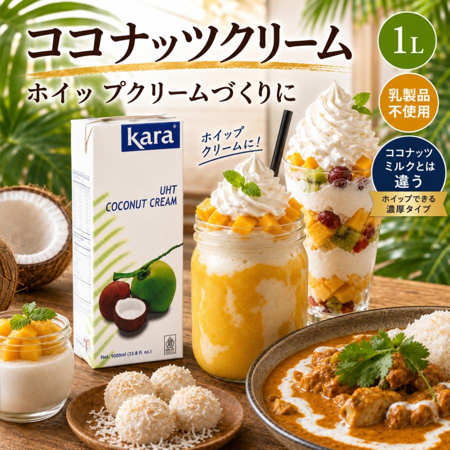 ココナッツクリーム ココナッツミルク 業務用 1000ml 1L Kara カラ UHT