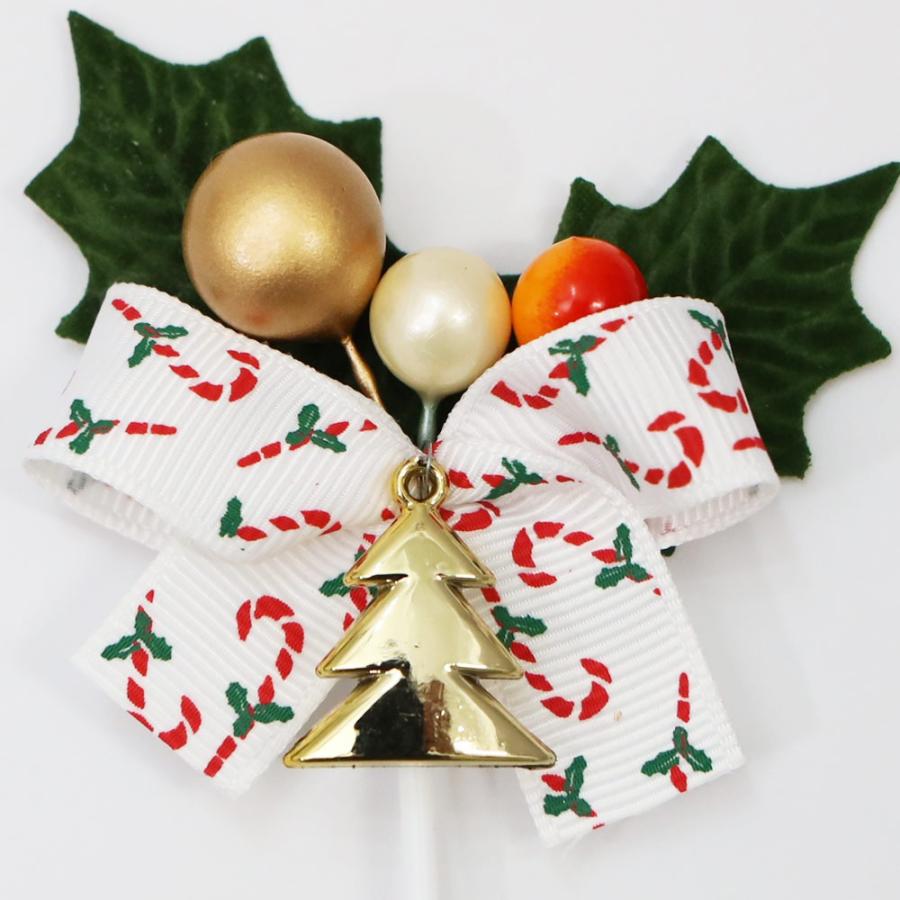 ひいらぎ 柊 クリスマス プレミアム ケーキピック 2枚葉 ゴールド