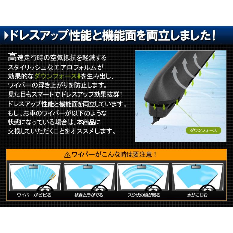 ホンダ　アコード ユーロR cl7 cl9 カーボンワイパー アコード CL7 CL8 CL9（ユーロR含む） デザインワイパー 2本 U字